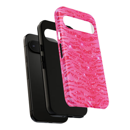 Pink Glitter Zebra Tough Case