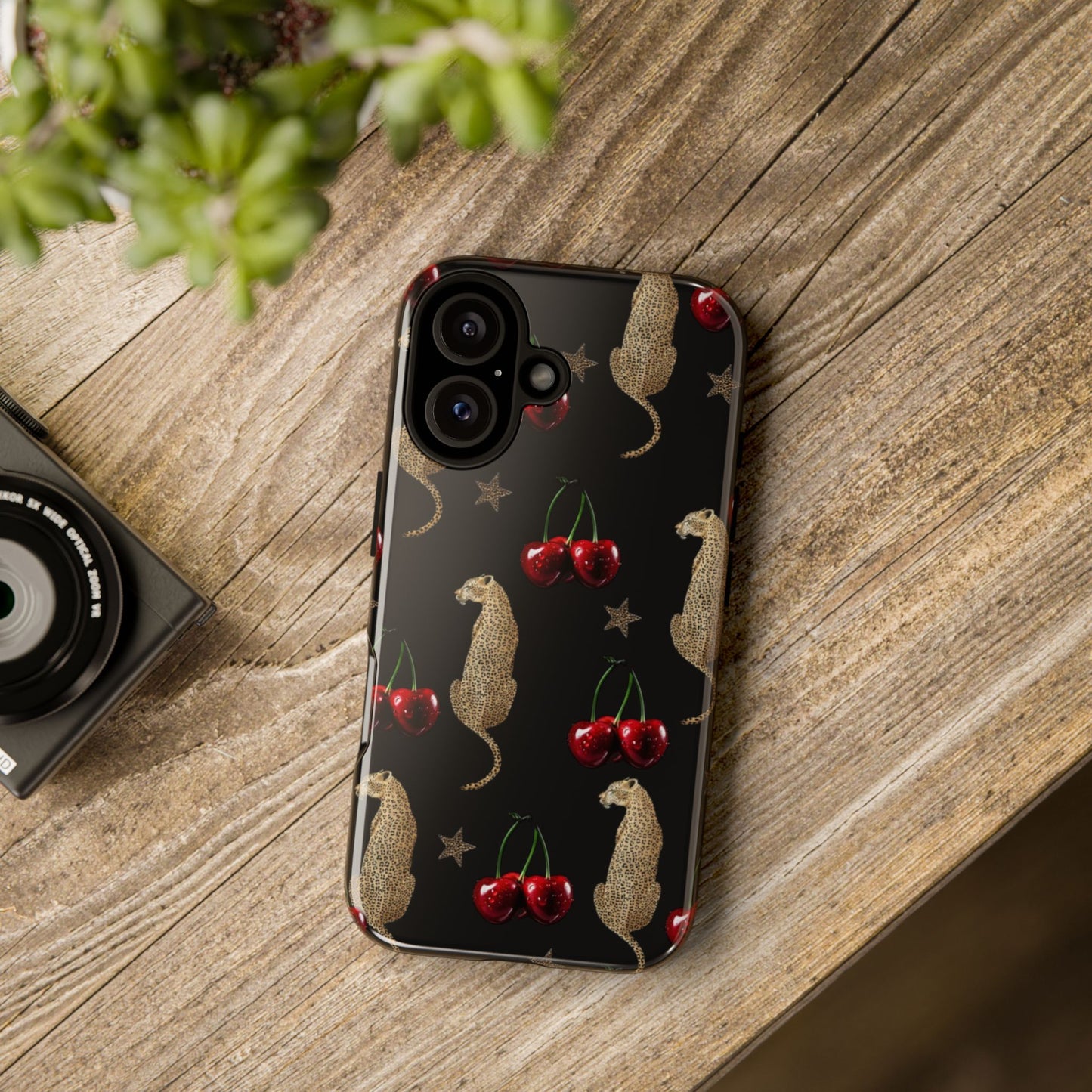 Leopard & Cherry Tough Case