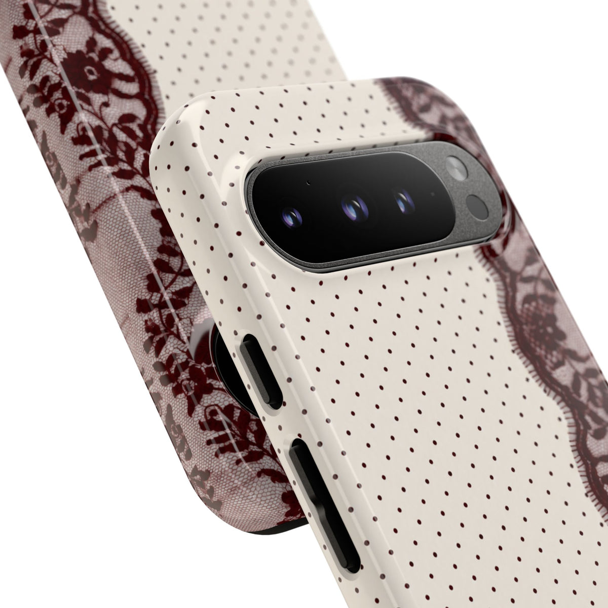 Burgundy Lace Edge Tough Case