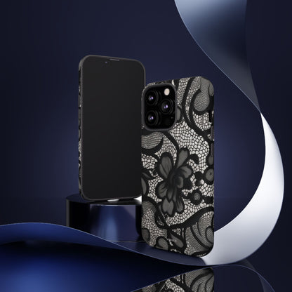 Black Floral Vintage Case