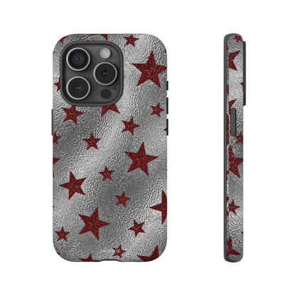 Silver Red Starry Tough Case