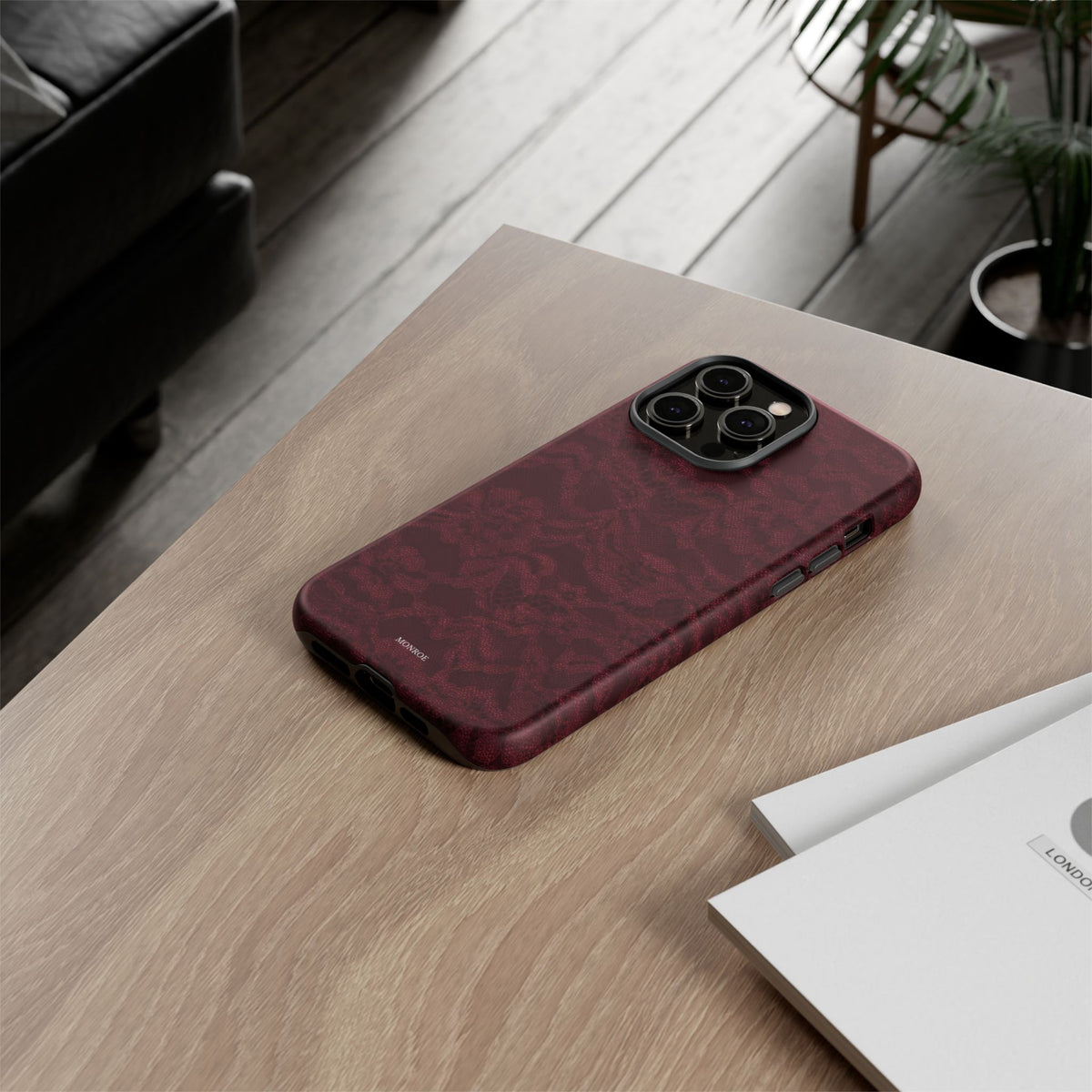 Burgundy Lace Tough Case
