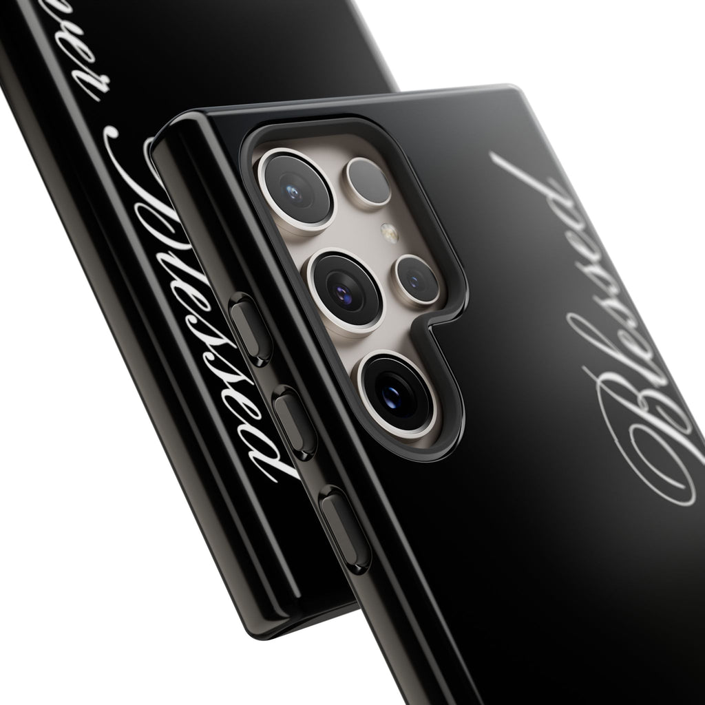 "Forever Blessed" Black Phone Cover