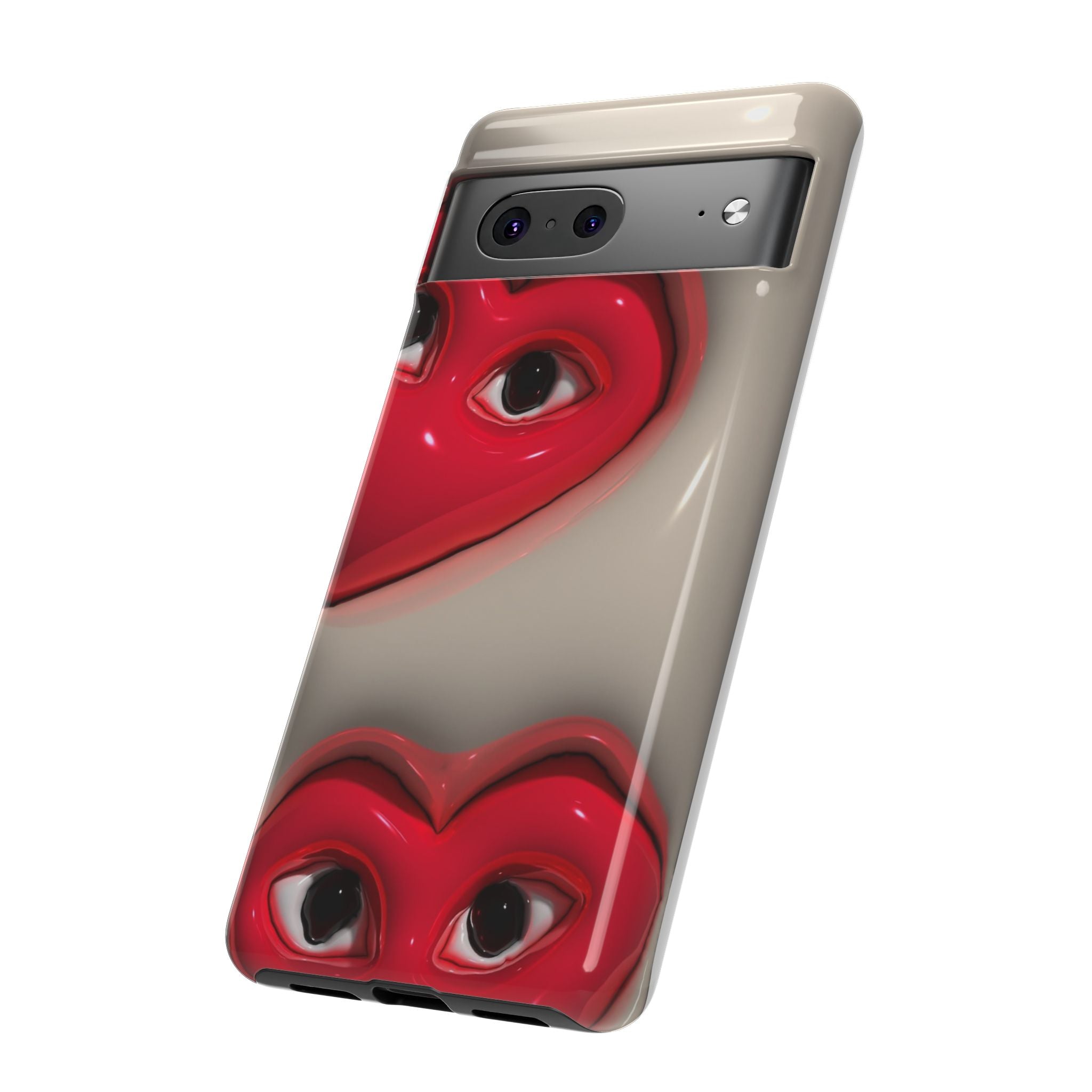 3D Hearts Phone Case