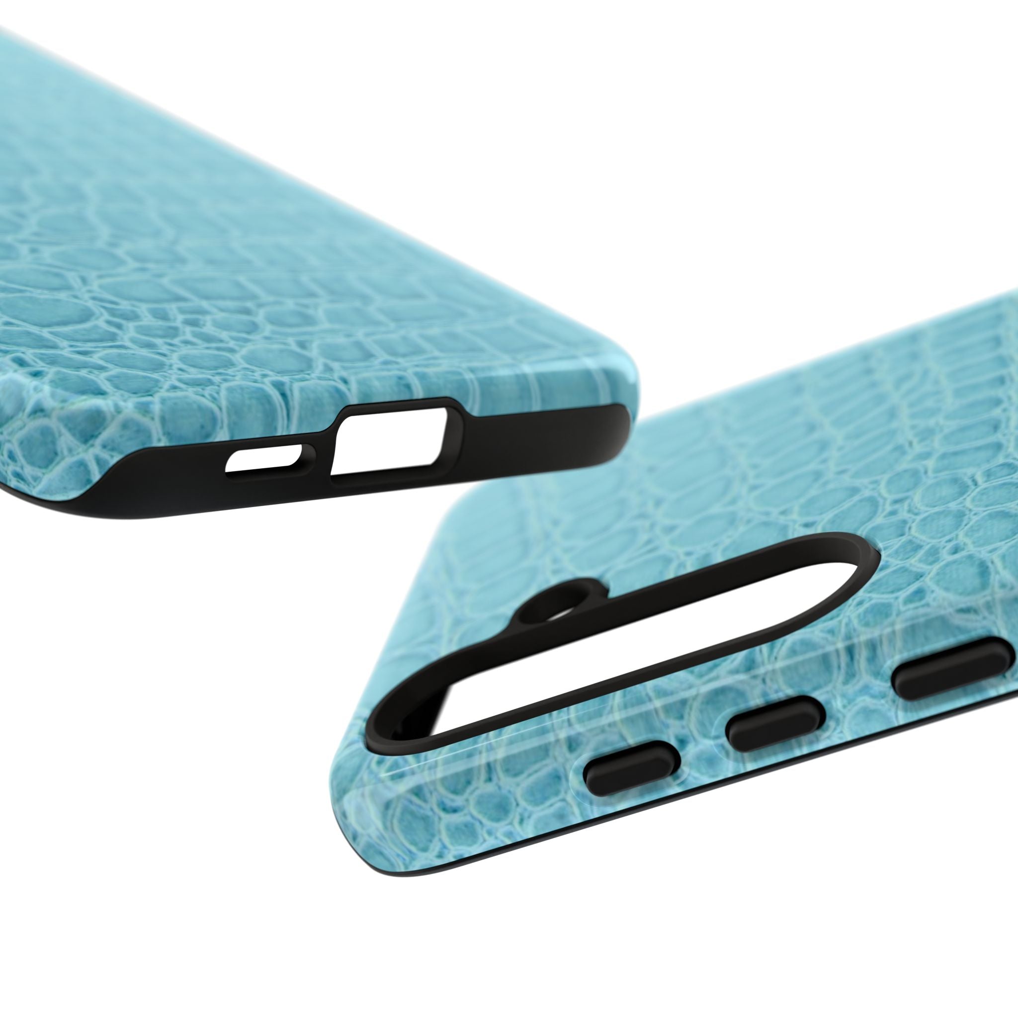 Croc Embossed Turquoise Phone Case