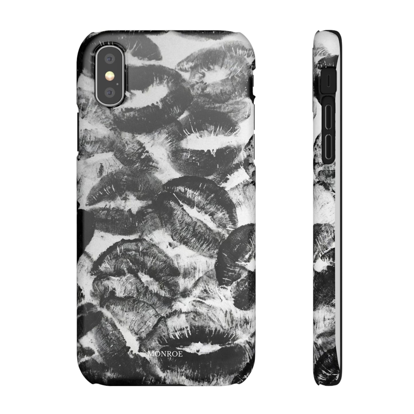 Black & White Kiss Print Case