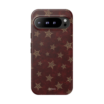 Burgundy Leopard Star Tough Case
