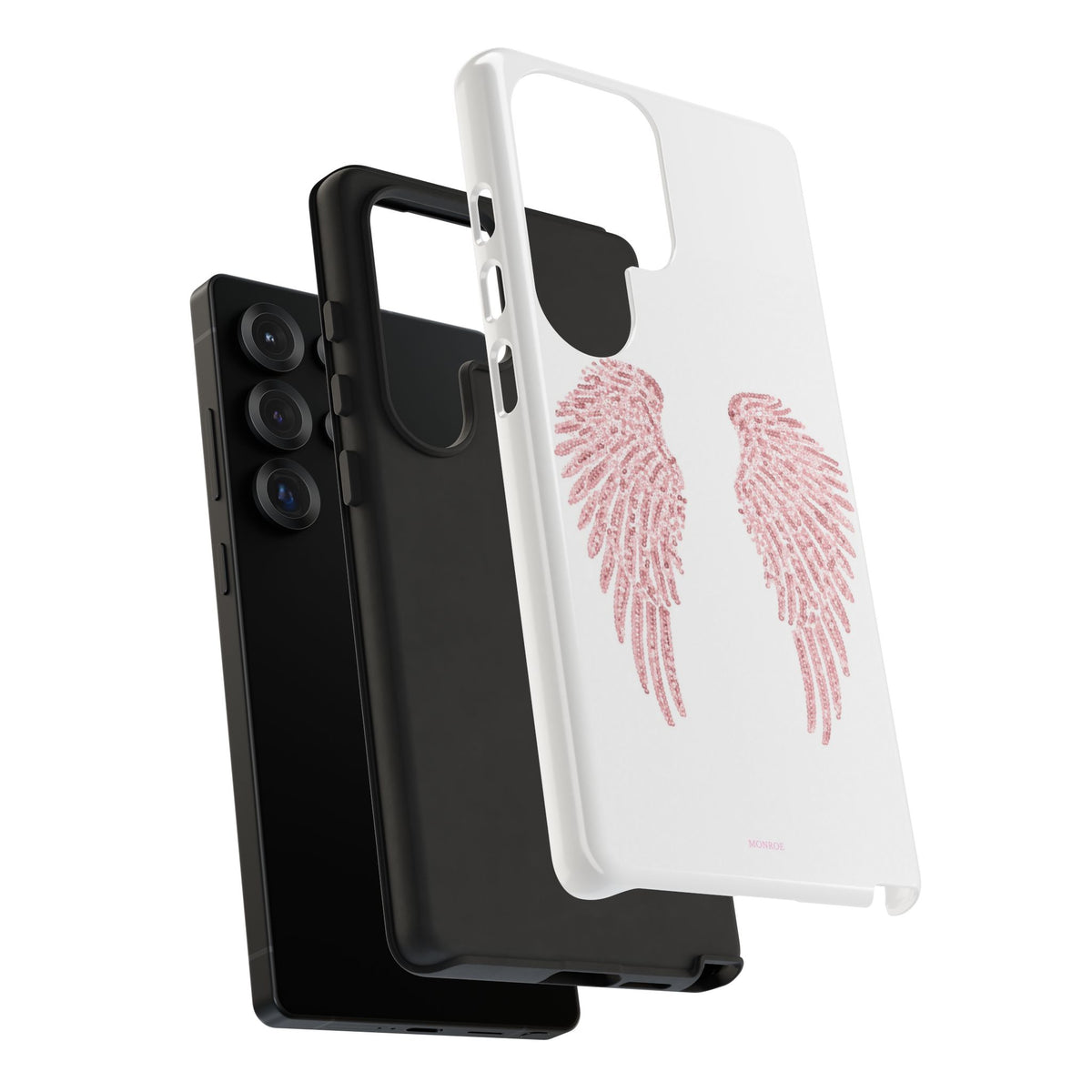 White & Pink Wings Tough Case