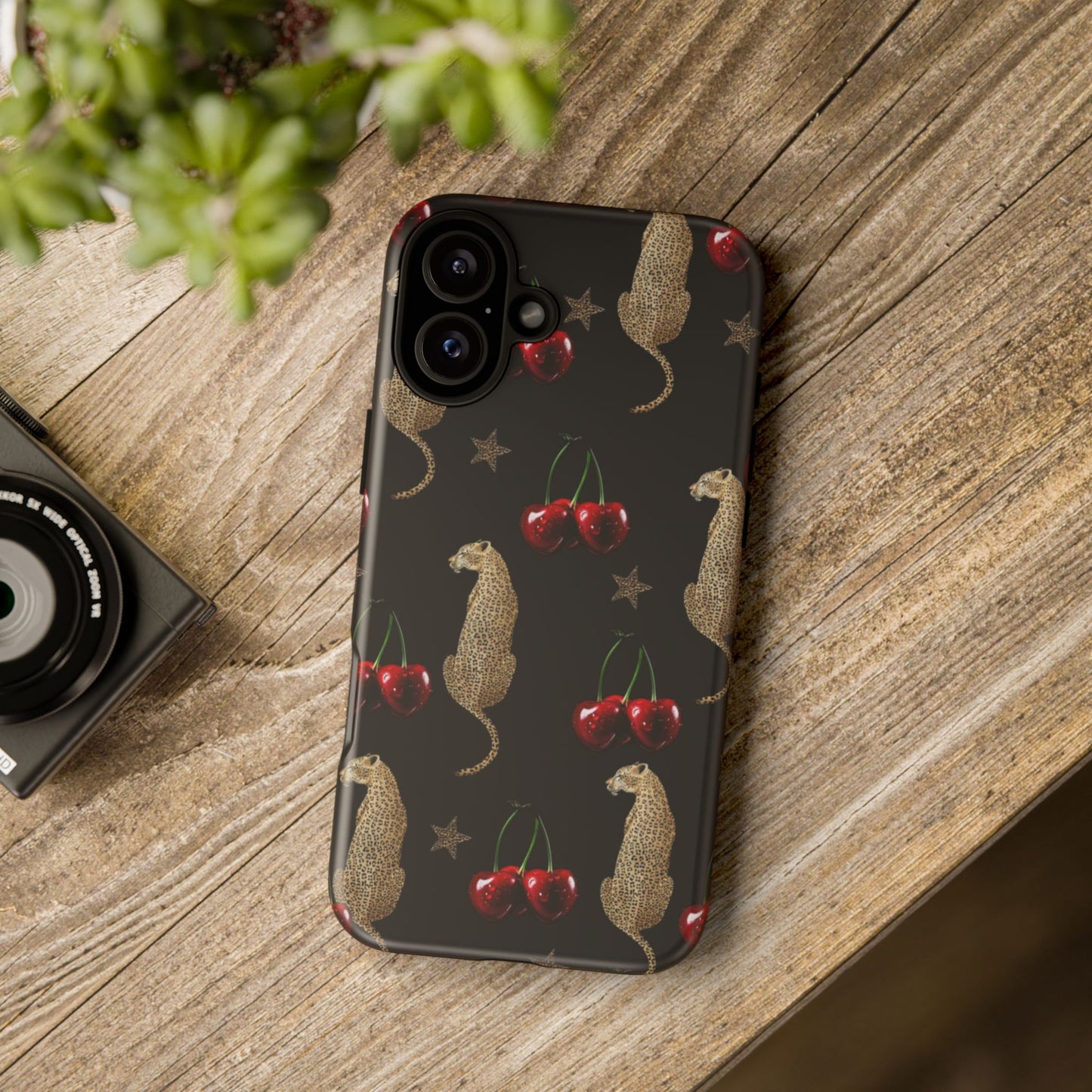 Leopard & Cherry Tough Case
