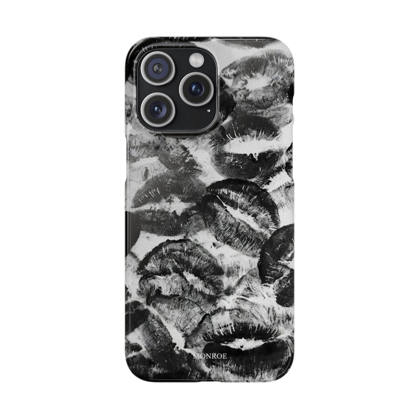 Black & White Kiss Print Case