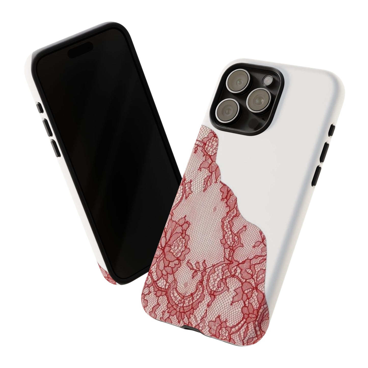 Red Lace Edge Tough Phone Case