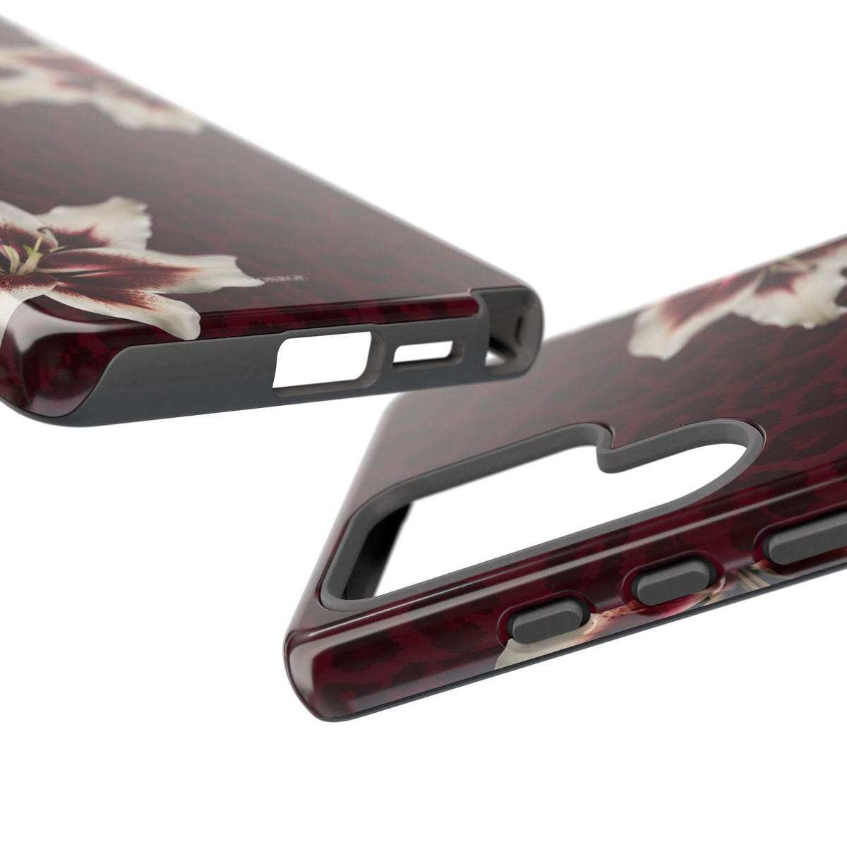 Burgundy Lily Leopard Tough Case