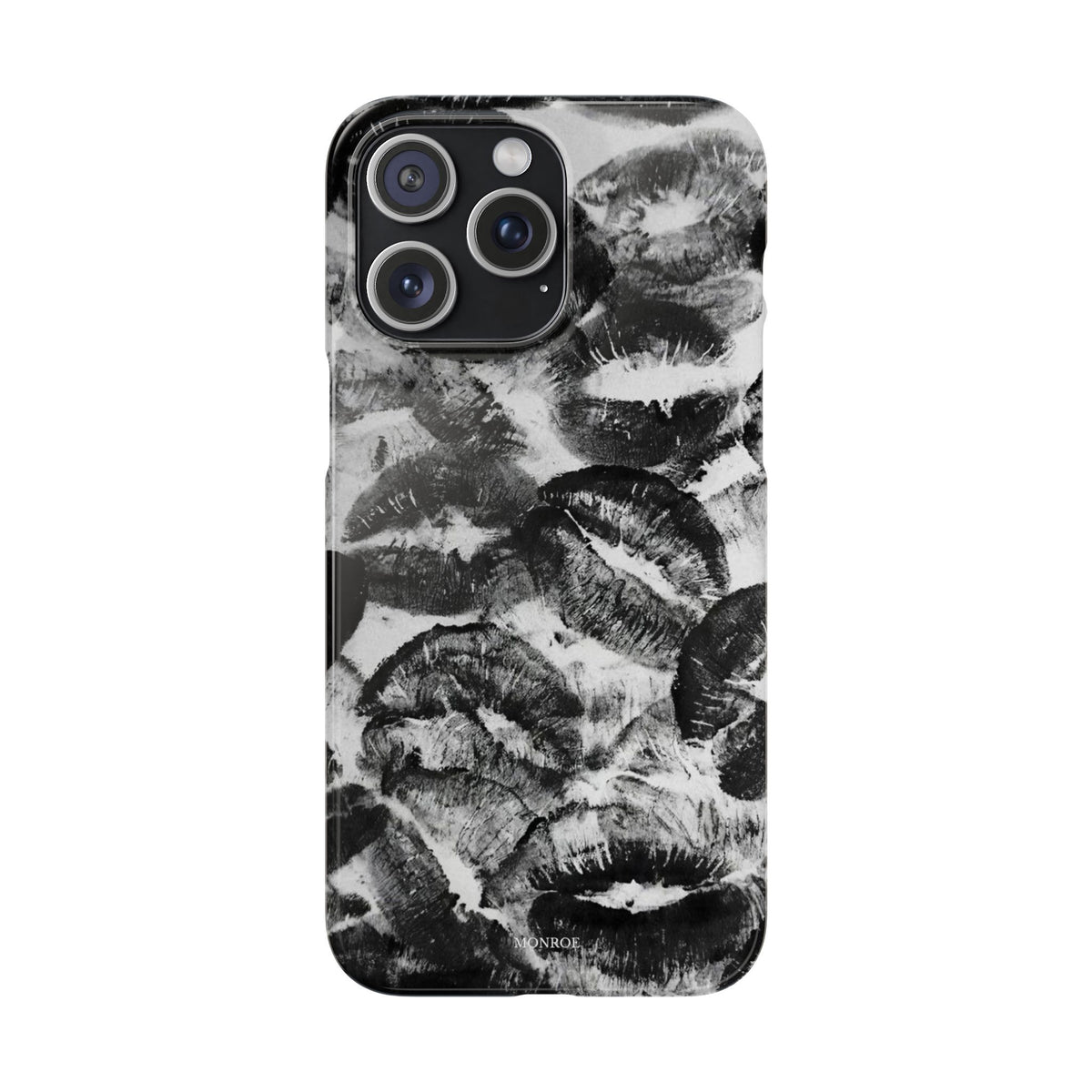 Black & White Kiss Print Case