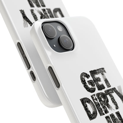 Get Dirty in Paris White Snap Case