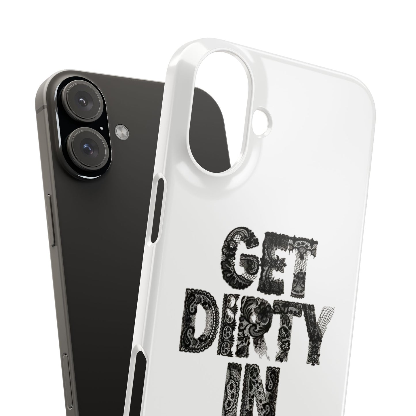 Get Dirty in Paris White Snap Case