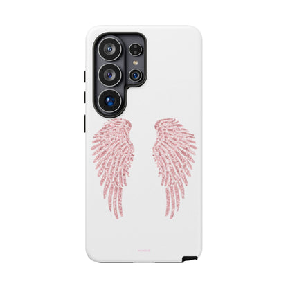 White & Pink Wings Tough Case