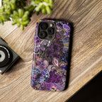 Purple Fleur-de-Lis Floral Tough Phone Case