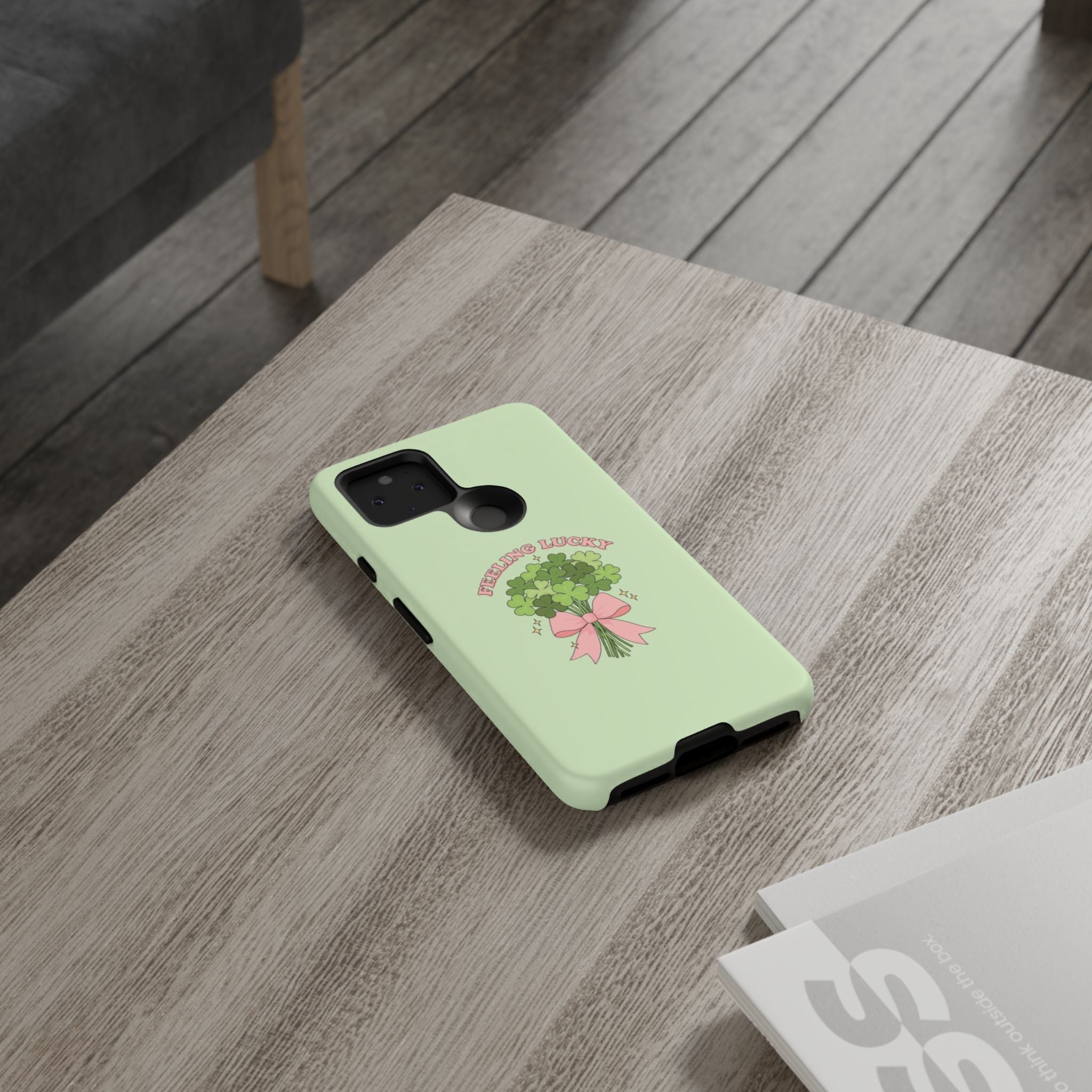 ‘Feeling Lucky' Clover Bouquet Tough Phone Case