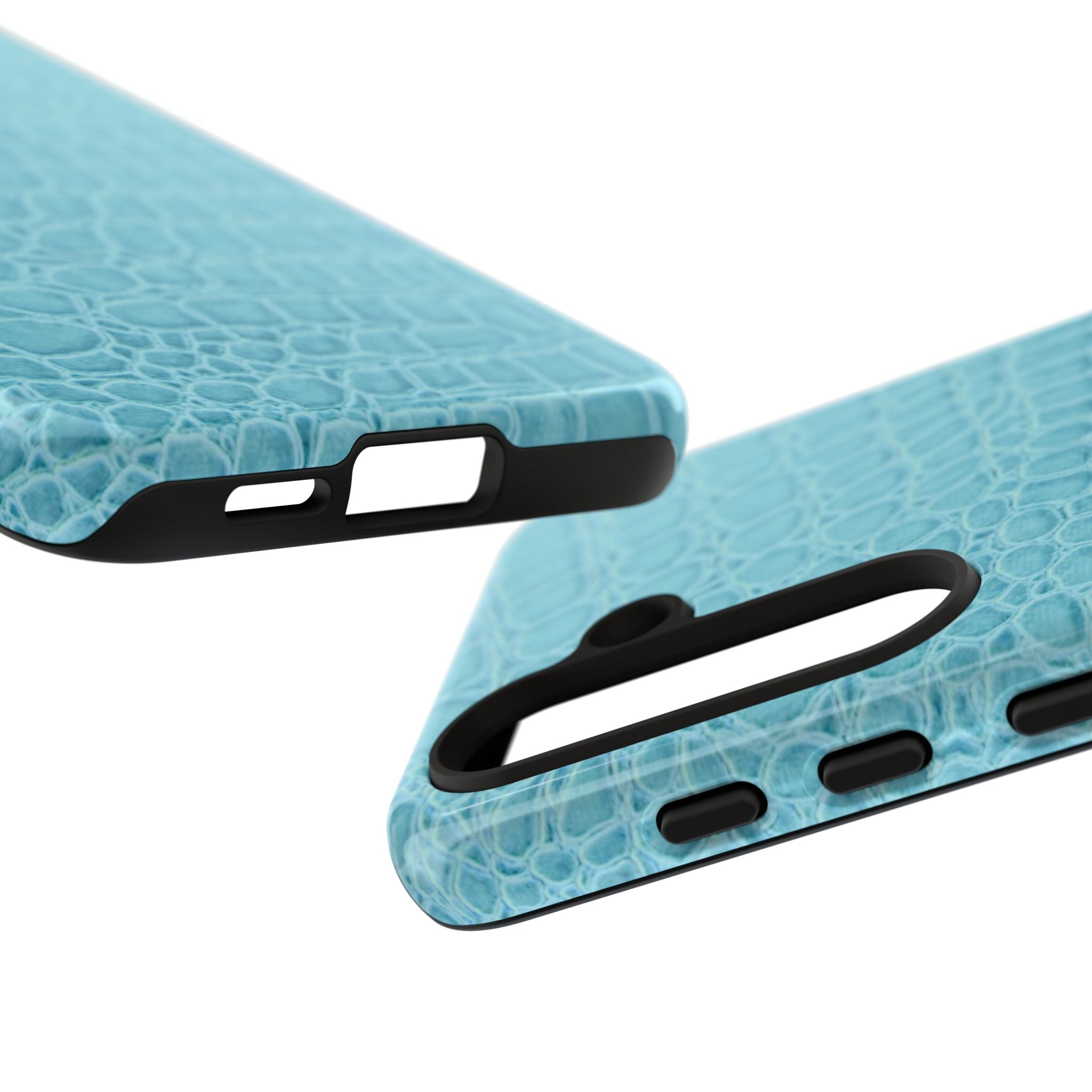 Croc Embossed Turquoise Phone Case