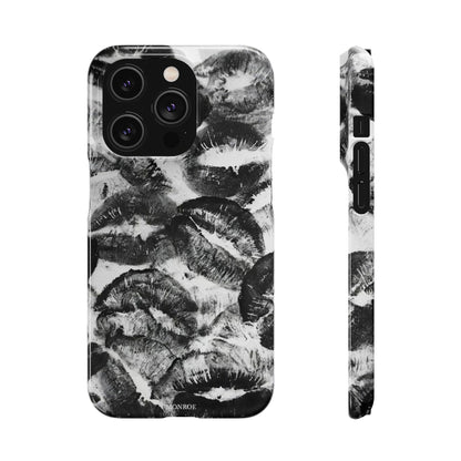 Black & White Kiss Print Case