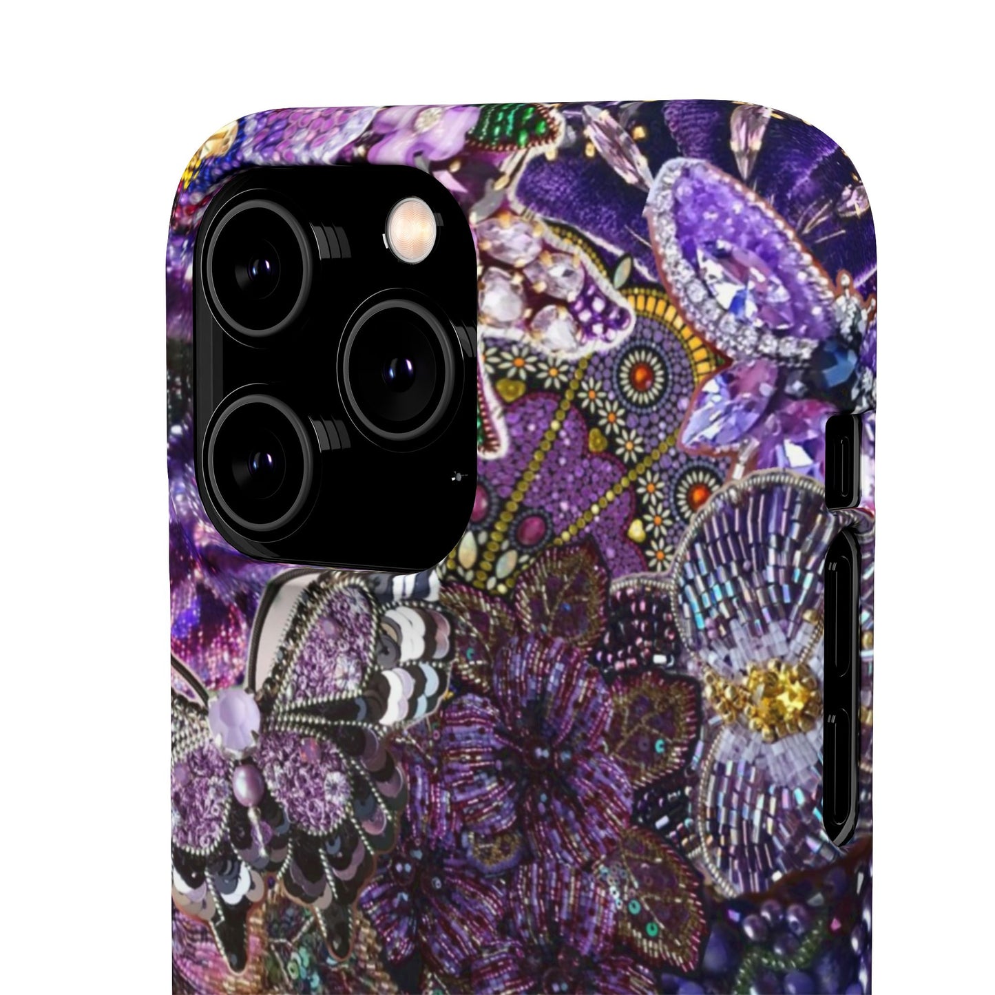 Purple Floral Butterfly Case