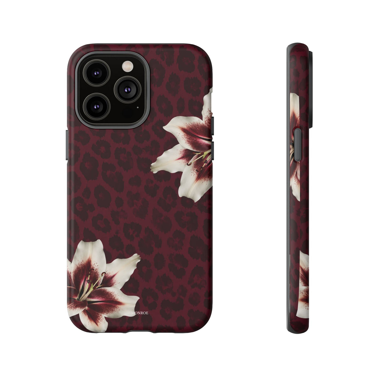 Burgundy Lily Leopard Tough Case