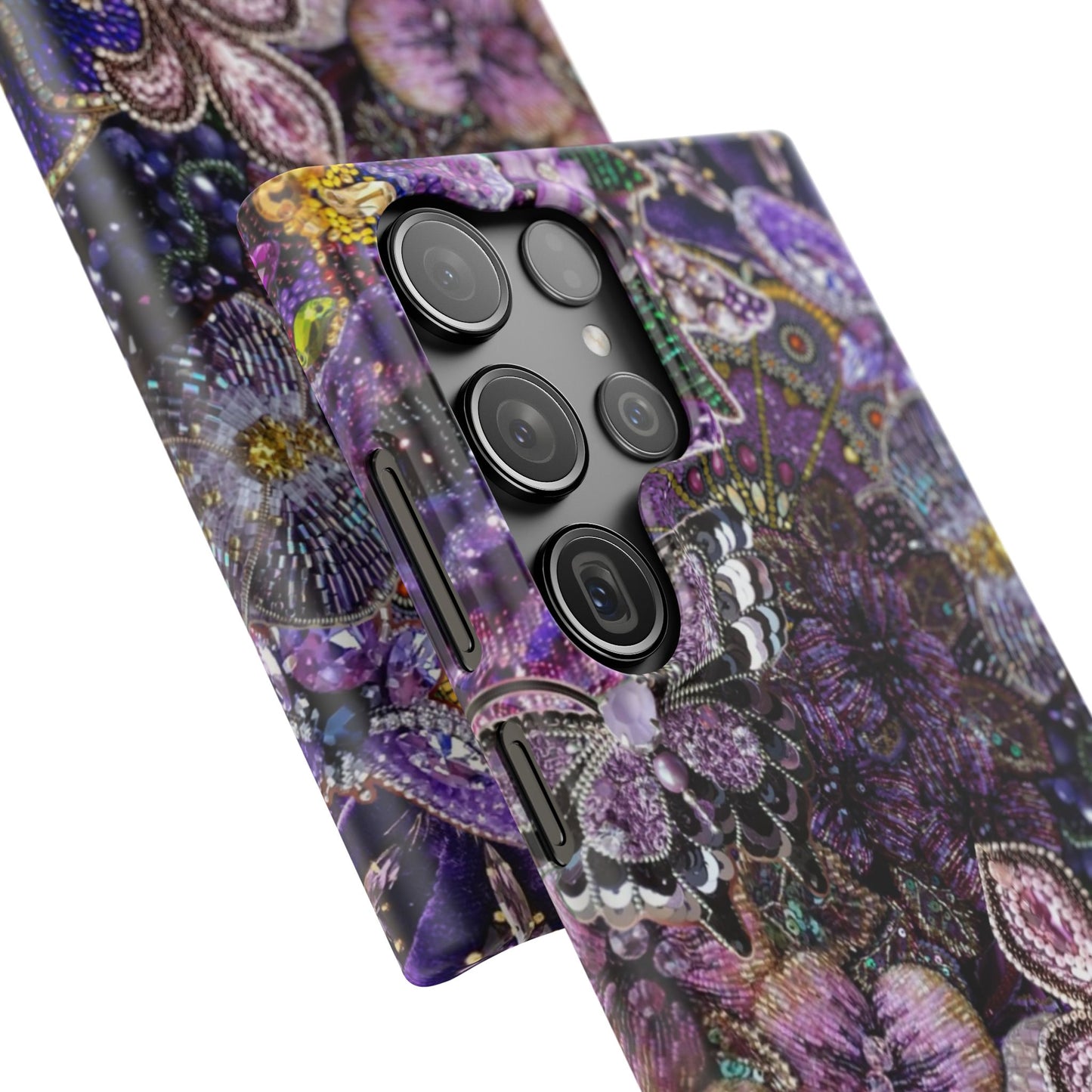 Purple Floral Butterfly Case