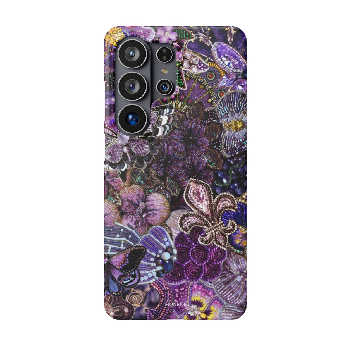 Purple Floral Butterfly Case