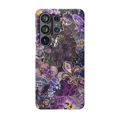 Purple Floral Butterfly Case