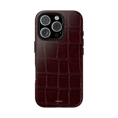 Burgundy Croc Tough Case
