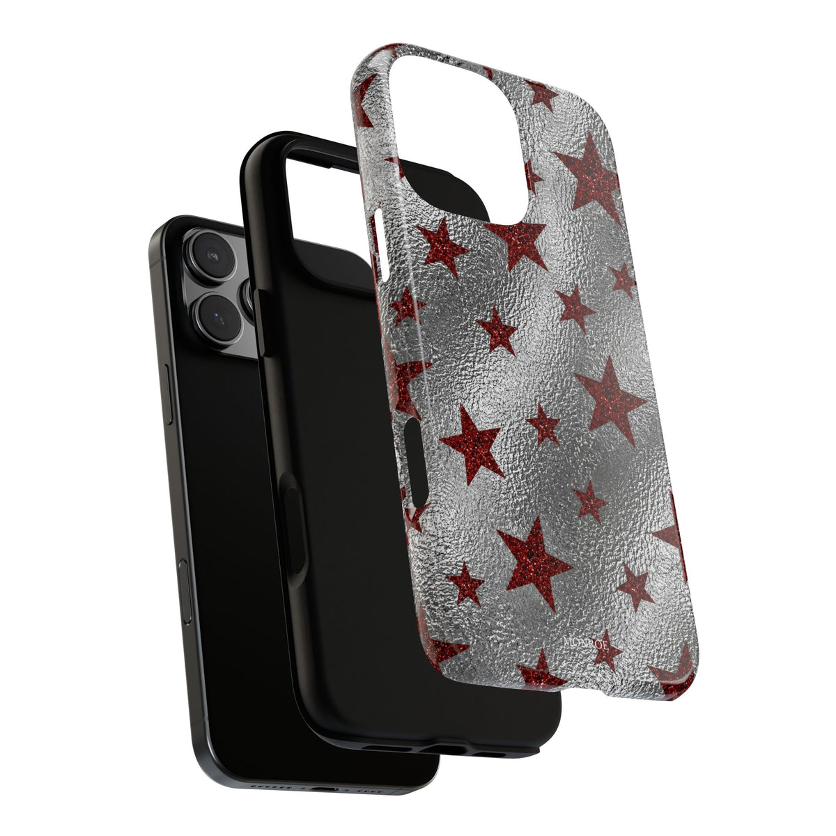 Silver Red Starry Tough Case