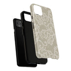White Lace Pattern Tough Phone Case