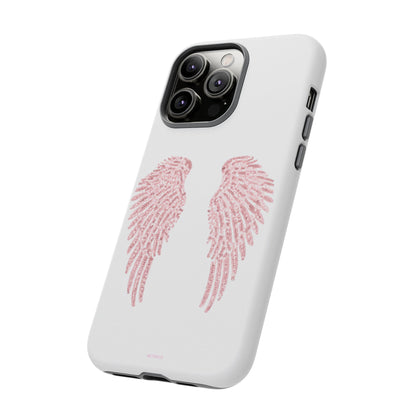 White & Pink Wings Tough Case