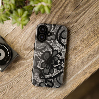 Black Floral Vintage Case