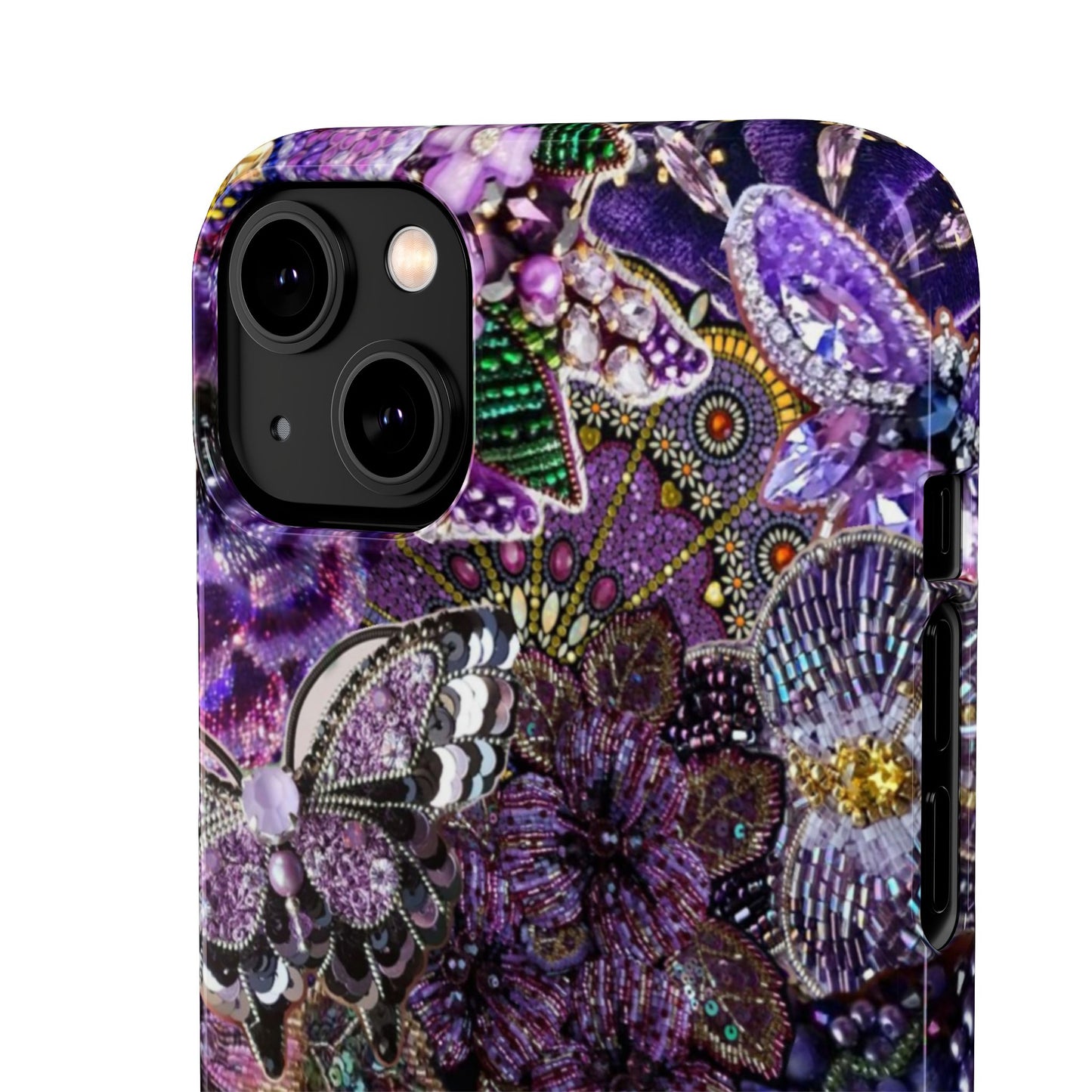 Purple Floral Butterfly Case