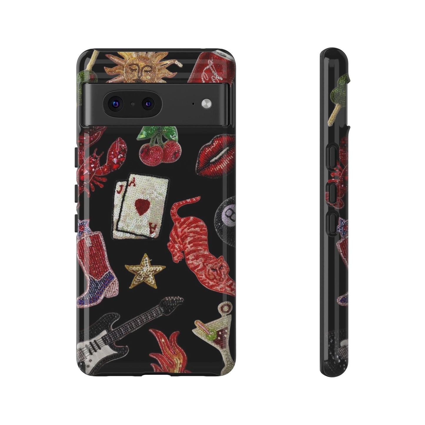Retro Patch Motif Tough Case