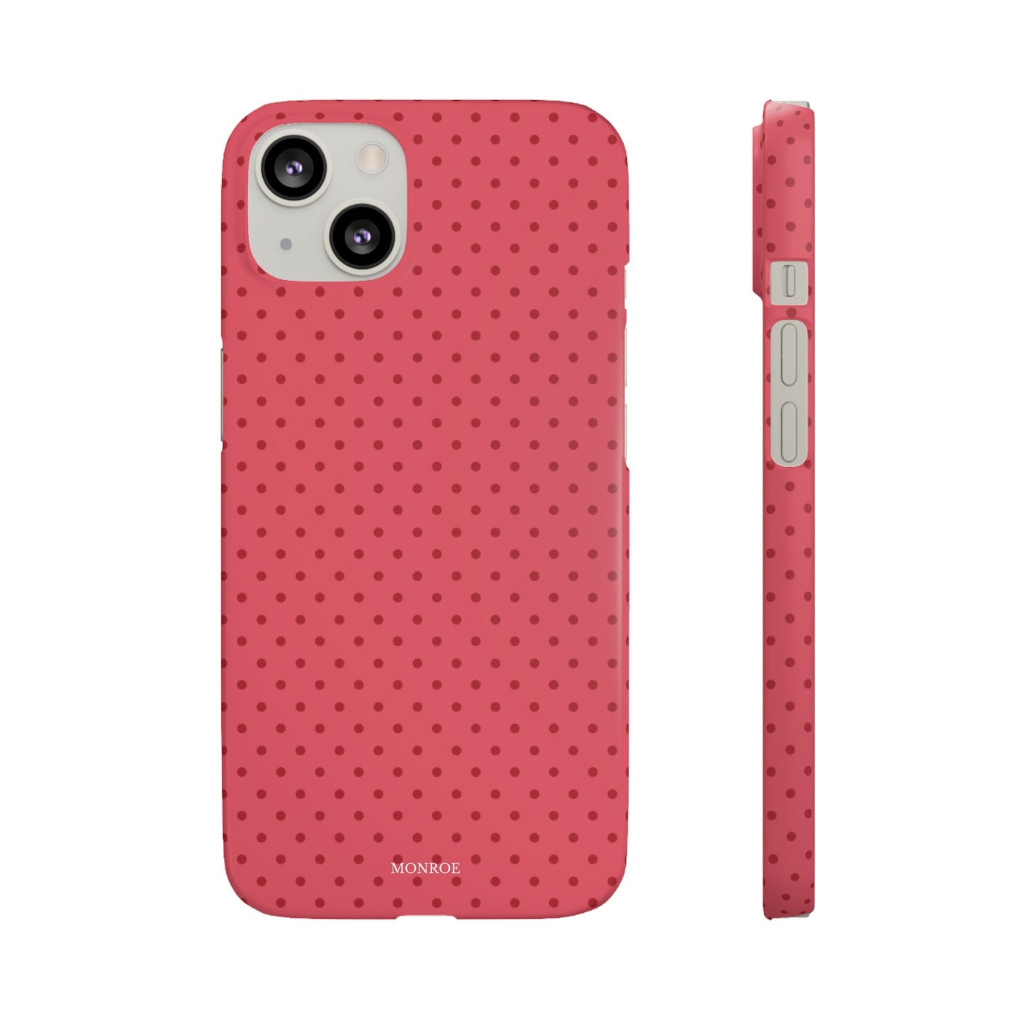 Coral Polka Dot Snap Phone Case