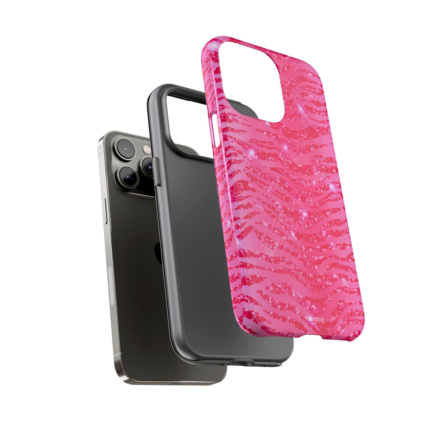 Pink Glitter Zebra Tough Case