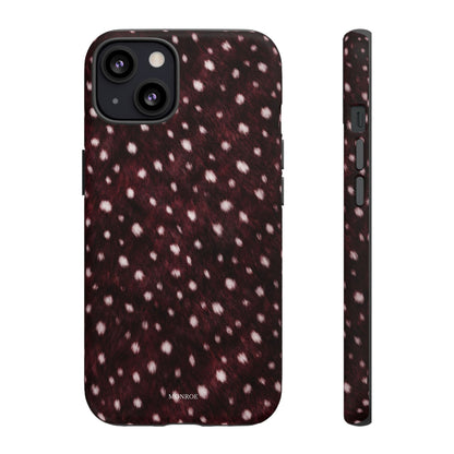 Burgundy Spotted Fur Tough Case