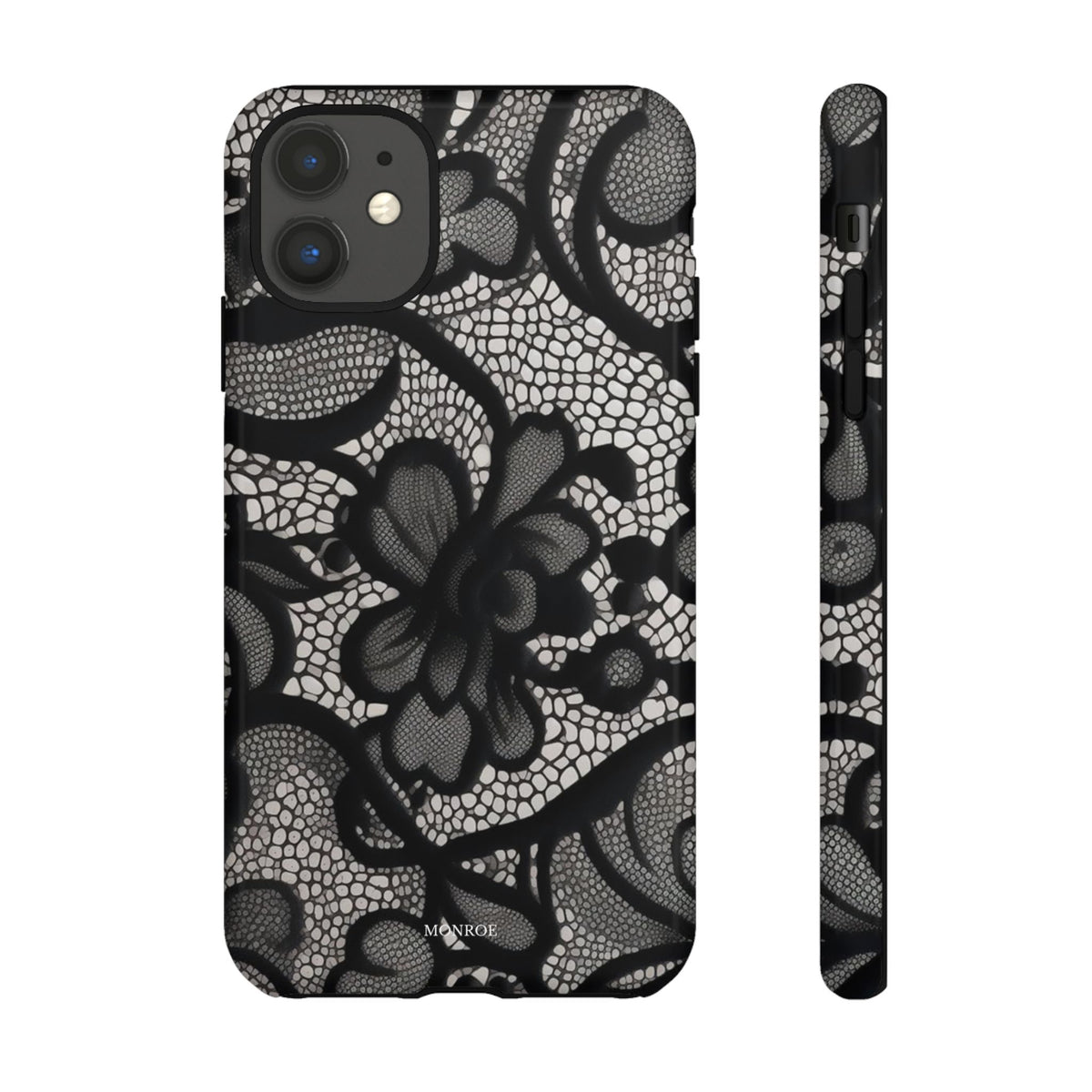 Black Vintage Lace Tough Case