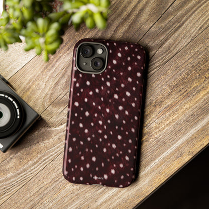 Burgundy Spotted Fur Tough Case
