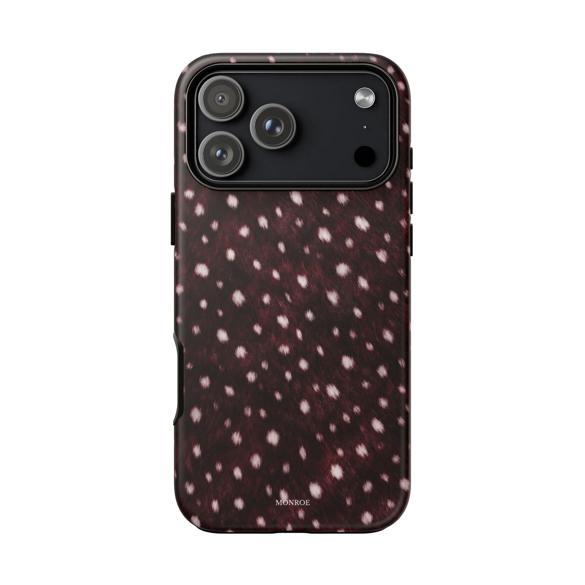 Burgundy Spotted Fur Tough Case