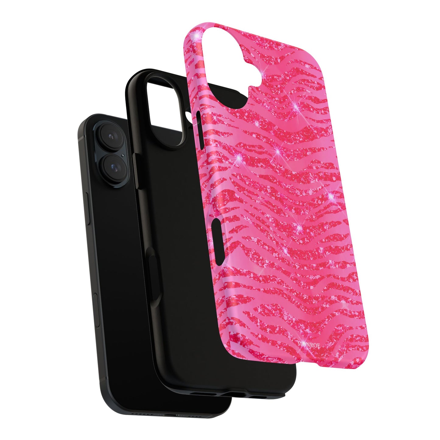 Pink Glitter Zebra Tough Case