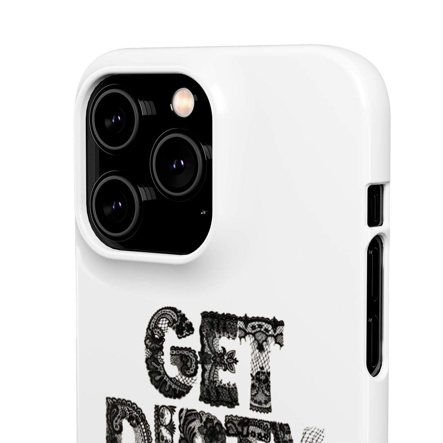 Get Dirty in Paris White Snap Case