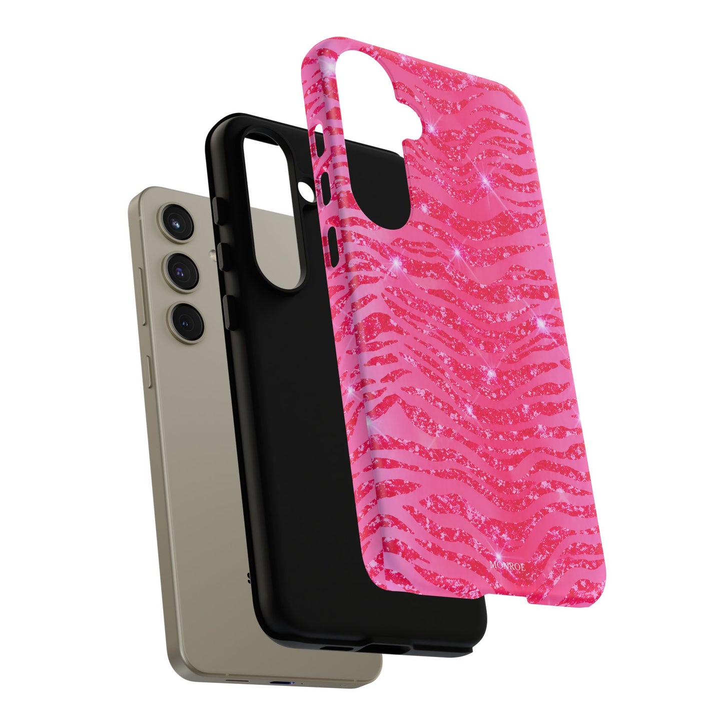 Pink Glitter Zebra Tough Case