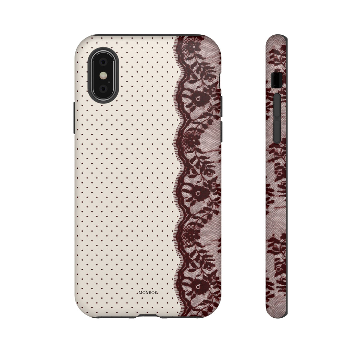 Burgundy Lace Edge Tough Case