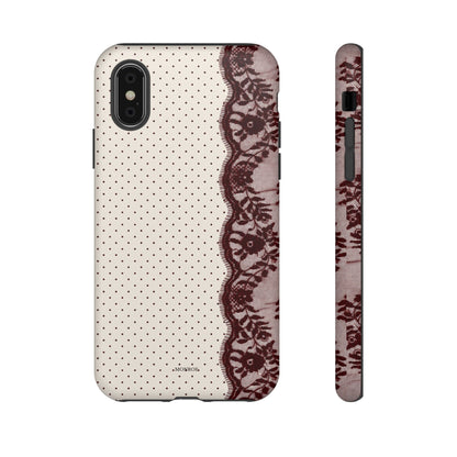 Burgundy Lace Edge Tough Case