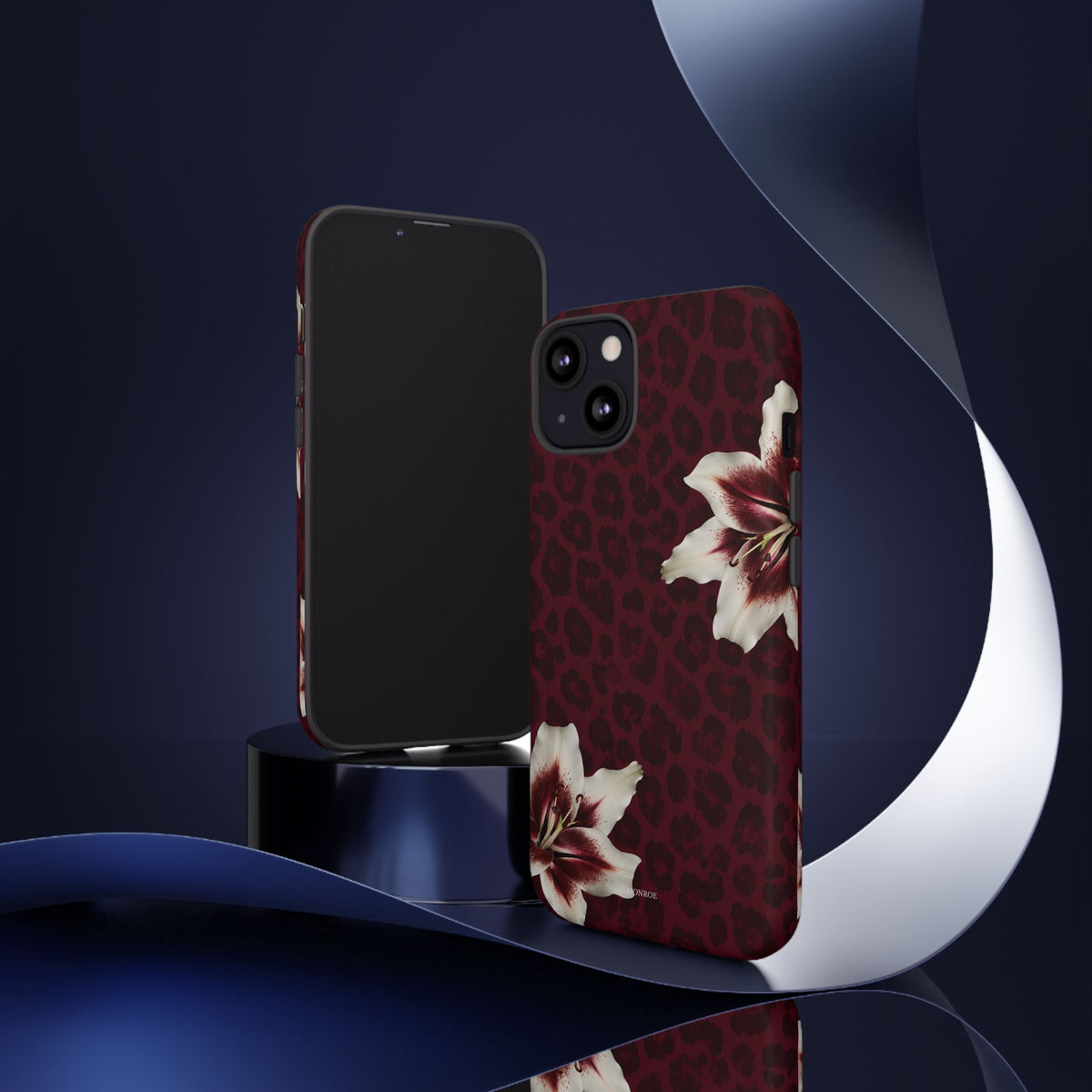 Burgundy Lily Leopard Tough Case