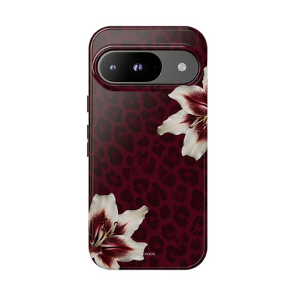 Burgundy Lily Leopard Tough Case
