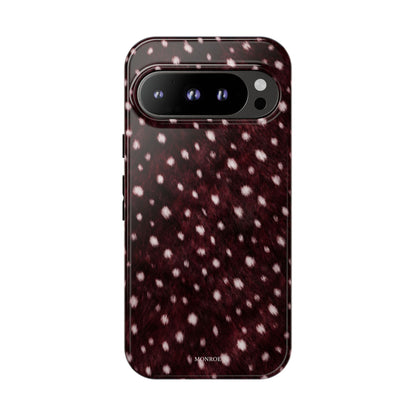 Burgundy Spotted Fur Tough Case
